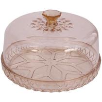 Queijeira Porta Queijo Cristal Acrílico Com Tampa 18cm