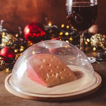 Queijeira prato para queijos de bambu com tampa de plástico grande para queijos e doces quejera de madeira porta queijo Queijeira prato para queijos de bambu com tampa de plástico grande para queijos e doces quejera de madeira porta queijo