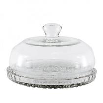 Queijeira Vidro Base Decorada Veneza Grande 20Cm - Mistral Queijeira Vidro Base Decorada Veneza Grande 20Cm - Mistral