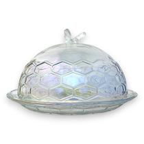 Queijeira Vidro Bee Abelha Furta-cor Rainbow Mesa Posta 20cm