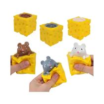 Queijo Squishy Mouse Stress Ball Fidget Toy Para TDAH ADD OCD Novidade Squeeze Toy