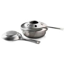 Queimador De Álcool 14,5X9,5X4,3Cm Em Aço Inox