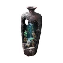 Queimador de Incenso Backflow Lucky Feng Shui - Resina com Design de Cachoeira