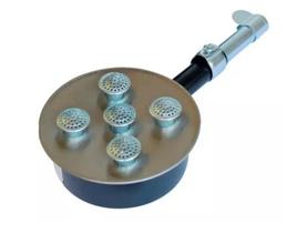 Queimador Fogão Inox 5 Caulim Regulável p/ Alta Pressão Gás (83B)