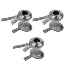 Queimador Fogareiro Espiriteira de Aço Inox Tecnocuba para Rechaud Álcool Gel Fondue Richô Buffet Camping Festa Restaurante - Kit 3 unidades