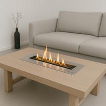 Queimador Lareira Ecológica de Embutir em Aço Inox 50Cm