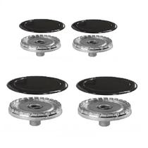 Queimadores + Espalhadores Esmaltec Fogões Jade Glass 4 Boca Queimadores + Espalhadores Esmaltec Fogões Jade Glass 4 Boca