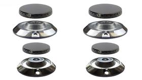 Queimadores + Espalhadores P/ Fogões Electrolux 50erb/50erx 4 bocas Queimadores + Espalhadores P/ Fogões Electrolux 50erb/50erx 4 bocas