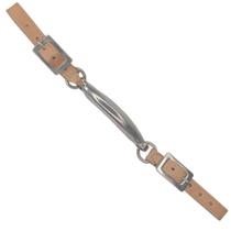 Queixeira de aço inox com correias em couro para cavalos