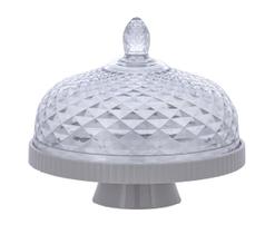 Quejeira Luxxor Branca 22Cm C/ Tampa Acrílico Quejeira Luxxor Branca 22Cm C/ Tampa Acrílico