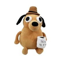 Quente 25cm este é fino meme cão pelúcia xícara de café brinquedo de pelúcia
