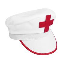 Quepe Chapéu Enfermeira Branco Adulto Fantasia Carnaval