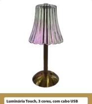 Quero Abajur Touch 3 Cores com Cabo Usb Stb4948** Quero Abajur Touch 3 Cores com Cabo Usb Stb4948**
