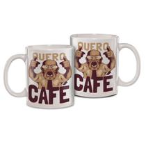 Quero Café Meme Caneca de Porcelana