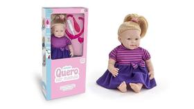 QUERO SER MAMAE - DOUTORA EC ST - Boneca em Vinil com Corpo de Pano