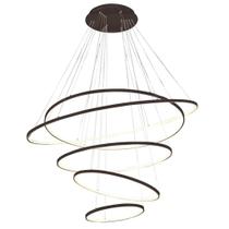 Querolustre Pendente Dcd02816 5 Aneis 200w 3000k Preto