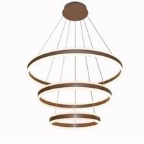 Querolustre Pendente Dcd03003 3 Aneis 226w 3000k Marrom Querolustre Pendente Dcd03003 3 Aneis 226w 3000k Marrom