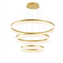 Querolustre Pendente Dcd03005 3 Aneis 113w 3000k Dourado