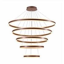 Querolustre Pendente Dcd03020 5 Aneis 500w 3000k Marrom