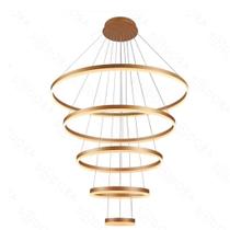 Querolustre Pendente Dcd03091 5 Aneis 188w 3000k Dourado