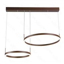 Querolustre Pendente Dcd03108 2 Aneis 63w 3000k Marrom