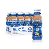 Quest Café Frío Latte Vainilla Pack de 12 Botellas de 296 ml con 10 g de Proteína Quest Café Frío Latte Vainilla Pack de 12 Botellas de 296 ml con 10 g de Proteína