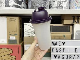 Quick Shake II 500 ml - Transparente com Tampa Roxo Escuro