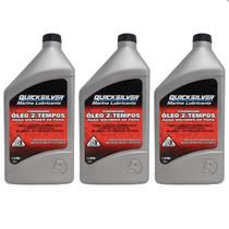 Quicksilver TCW3 Óleo Náutico Premium 2 Tempos 1 Litro Para Jet Ski e Motores de Popa Kit C/3