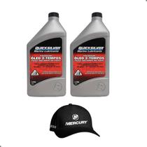 Quicksilver TCW3 Óleo Premium Jet Ski e Motores de Popa 2 Tempos 1 Litro + Boné Kit C/2
