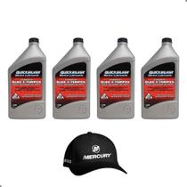 Quicksilver TCW3 Óleo Premium Jet Ski e Motores de Popa 2 Tempos 1 Litro + Boné Kit C/4