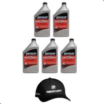 Quicksilver TCW3 Óleo Premium Jet Ski e Motores de Popa 2 Tempos 1 Litro + Boné Kit C/5