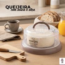 Quieijeira com Tampa de Rosca e Alça de Transporte Porta Queijo