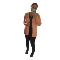 Quimono Cardigan Frio Inverno Feminino Manga Longa Tricô
