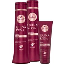 Quina Rosa Shampoo E Condicionador Haskell 500ml + Leave In
