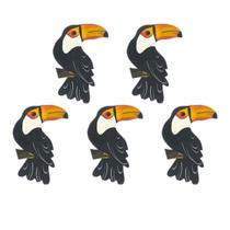 Quinteto De Tucano Decorativo De Parede Casa Varanda Jardim Kit com 5 Quinteto De Tucano Decorativo De Parede Casa Varanda Jardim Kit com 5