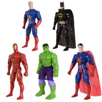 Quinteto Heróis Brinquedos 29cm Liga Da Justiça E Vingadores - Gici Toys