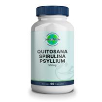 Quitosana 500mg + Spirulina 500mg + Psyllium 500mg - 60 Cápsulas
