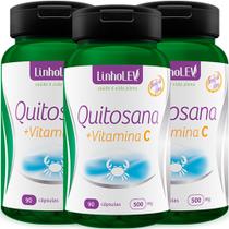 Quitosana + Vitamina C 3 Frascos - LinhoLev