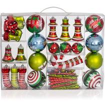 R N ' D Toys Elf Ornament Set - Elfos de Natal Bolas à Prova de Quebra e Enfeites Élficos Suspensos para Árvore de Natal Interior ou Exterior, Festa de Férias, Decoração de Casa - Conjunto de 67 Peças