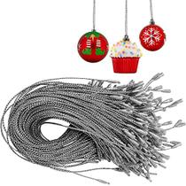 R'ND Brinquedos Enfeite de Natal Ganchos de Enfeite Árvore de Natal Easy Snap Fixação Metálica Cabides de Corda Ganchos ornamentos para decorações de árvore de Natal penduradas - Pacote de 200 (prata) - R N' D Toys