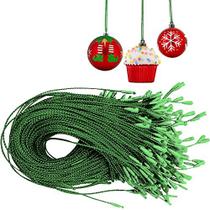 R'ND Brinquedos Enfeite de Natal Ganchos de Enfeite Árvore de Natal Easy Snap Fixação Metálica Cabides de Corda Ganchos ornamentos para pendurar decorações de árvore de Natal - Pacote de 200 (Verde)