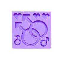 R106 Molde de silicone LGBTQIA+ chaveiro resina R106 Molde de silicone LGBTQIA+ chaveiro resina