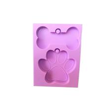 R12 molde de silicone resina pingente chaveiro brinco pata osso - confeitaria dos moldes