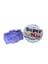 R121 Molde de silicone dia das mães resina decorar