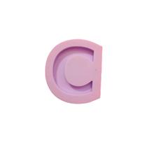 R166 Molde de silicone letra C resina decorar