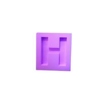 R171 Molde de silicone letra H resina decorar R171 Molde de silicone letra H resina decorar