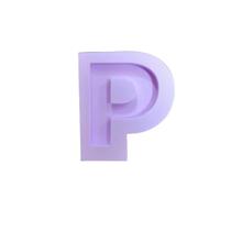 R179 Molde de silicone letra P resina decorar