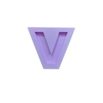 R185 Molde de silicone letra V resina decorar R185 Molde de silicone letra V resina decorar