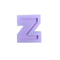 R189 Molde de silicone letra Z resina decorar R189 Molde de silicone letra Z resina decorar