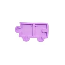R197 Molde de silicone namorados quebra cabeça chaveiro resina decorar R197 Molde de silicone namorados quebra cabeça chaveiro resina decorar